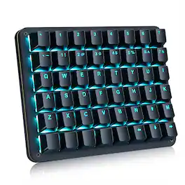 Empire DigiLabs - One Handed Mechanical Gaming With Macro Keys Fully Mini Keypad Usb Rotating Knob Backlit For Windows Pc Gamers - 48 Keyboard/Red Switches
