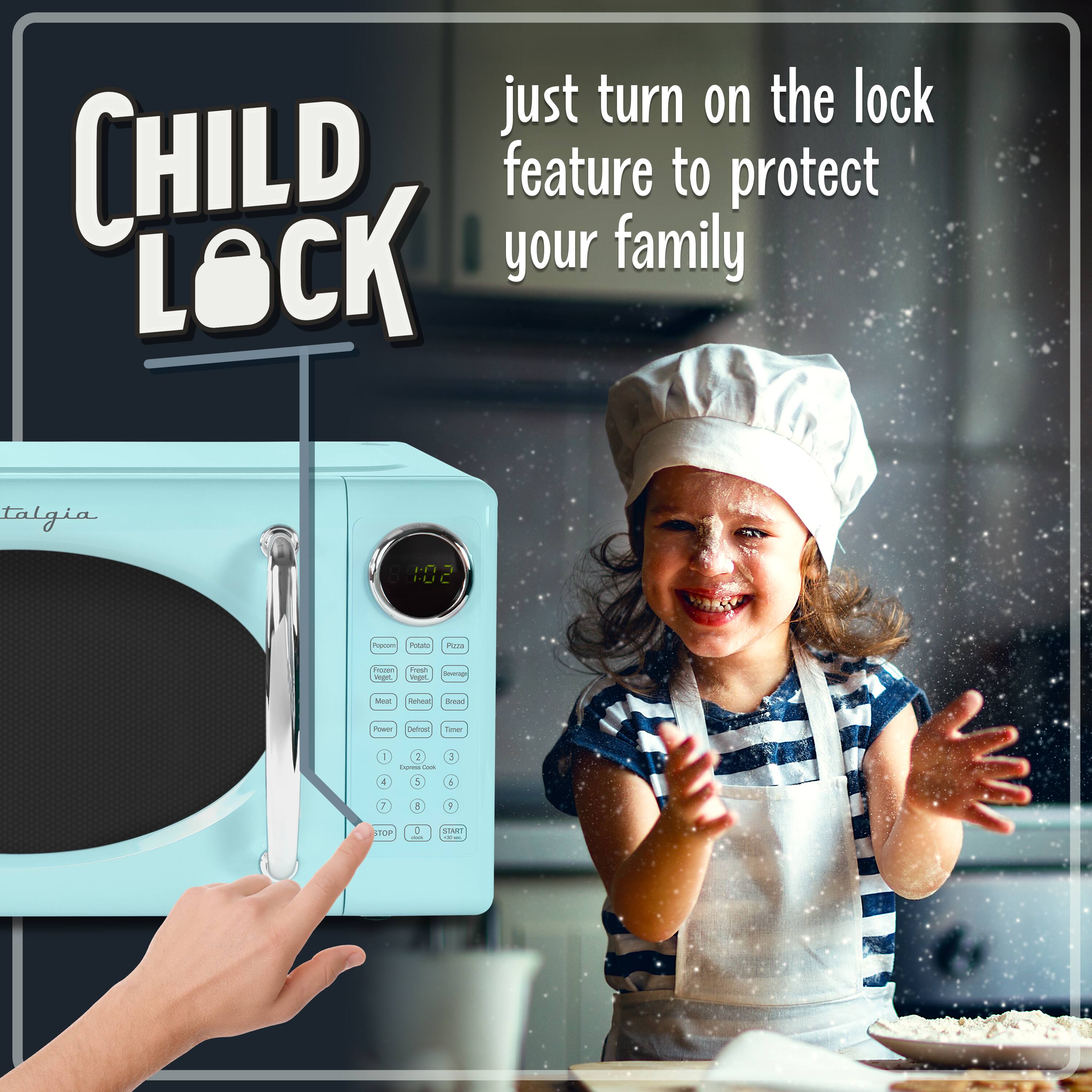 Just turn on the lock CHILD feature to protect your family.