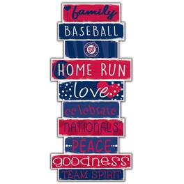 Fan Creations - Washington Nationals 5'' x 24'' Celebrations Stack Sign - Multicolor