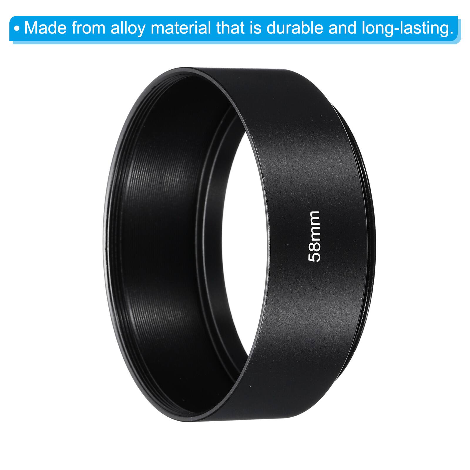 Made from alloy material that is durable and long-lasting. 58mm