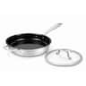 Alva - Maestro Nonstick Stainless Steel Frying Pan with Glass Lid - Oven & Induction Safe - Black