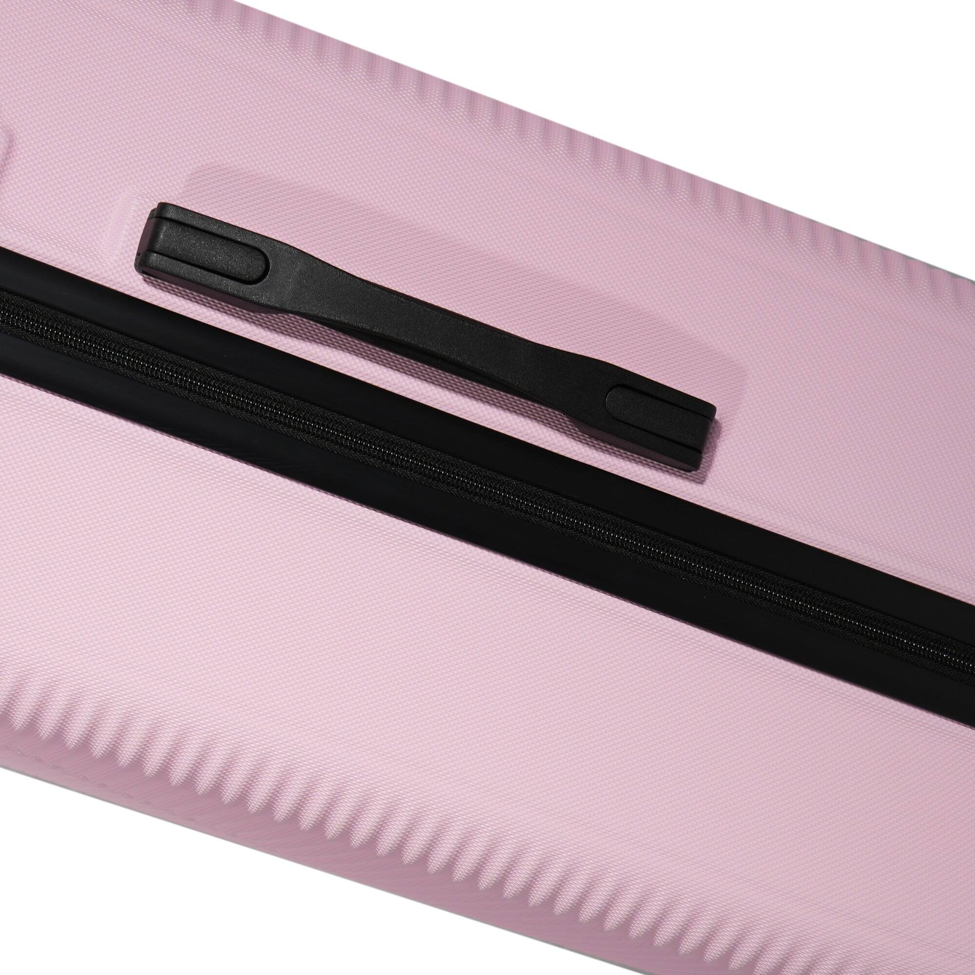 Alt View 8. BreeBe - 3-Piece Luggage Set ABS Lightweight & Durable Suitcase with Spinner Wheels, TSA Lock, (20/24/28), Pink - Pink.