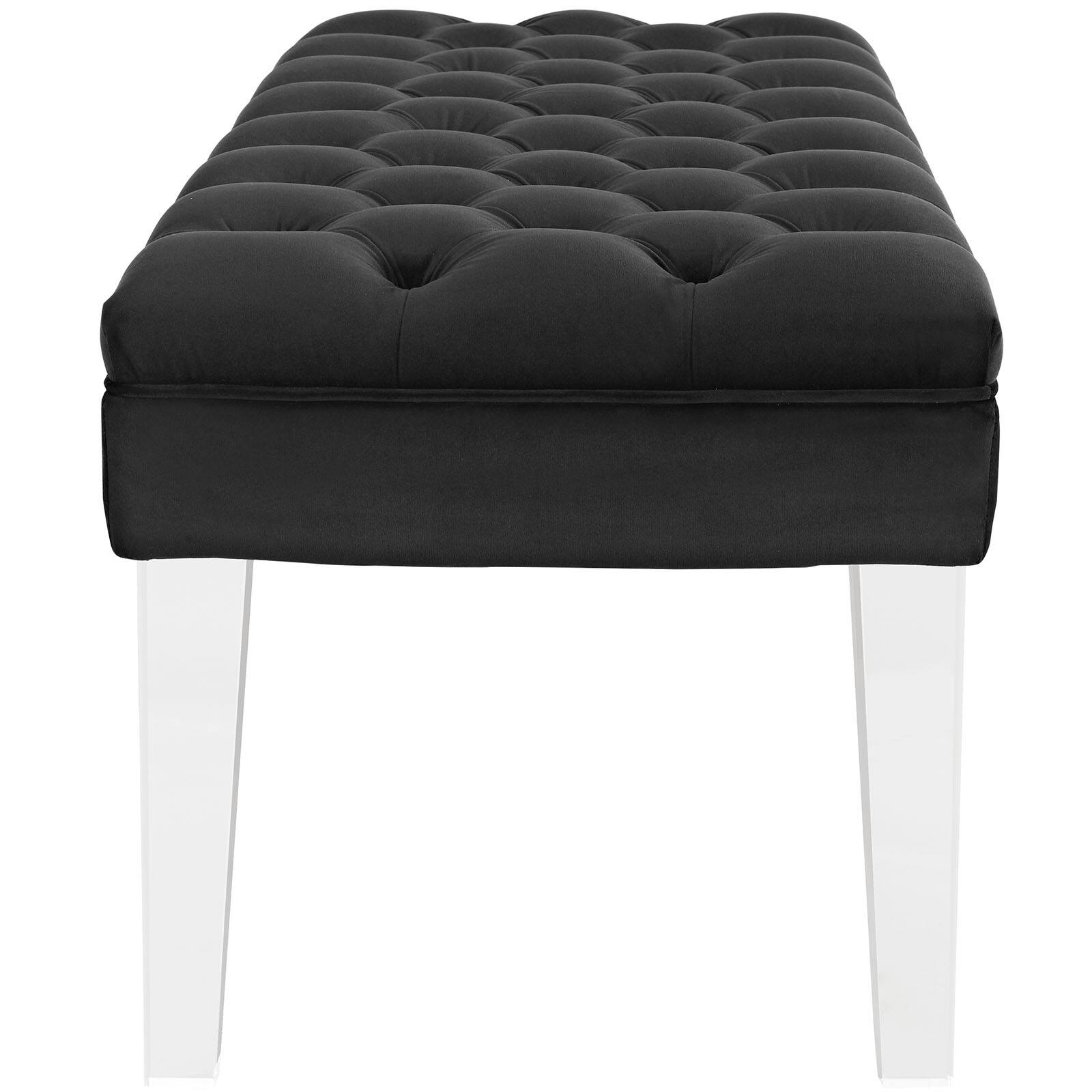 Back. Modway - Valet Performance Velvet Bench by Modway - Black.