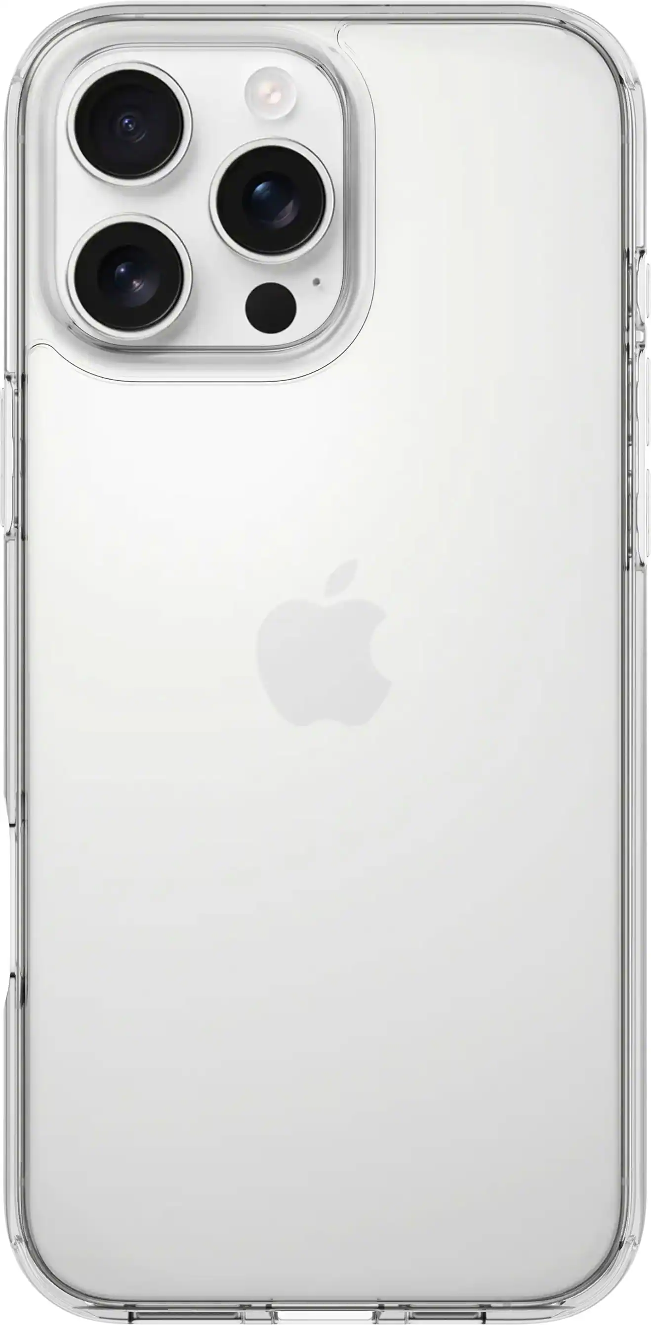 Front. Insignia™ - Hard-Shell Case for iPhone 16 Pro - Clear.