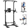 Sportsroyals - Power Tower, 480LBS 5-in-1 Pull Up Dip Station for Home Gym, Strength Training for 4'8"-6'6" - Black