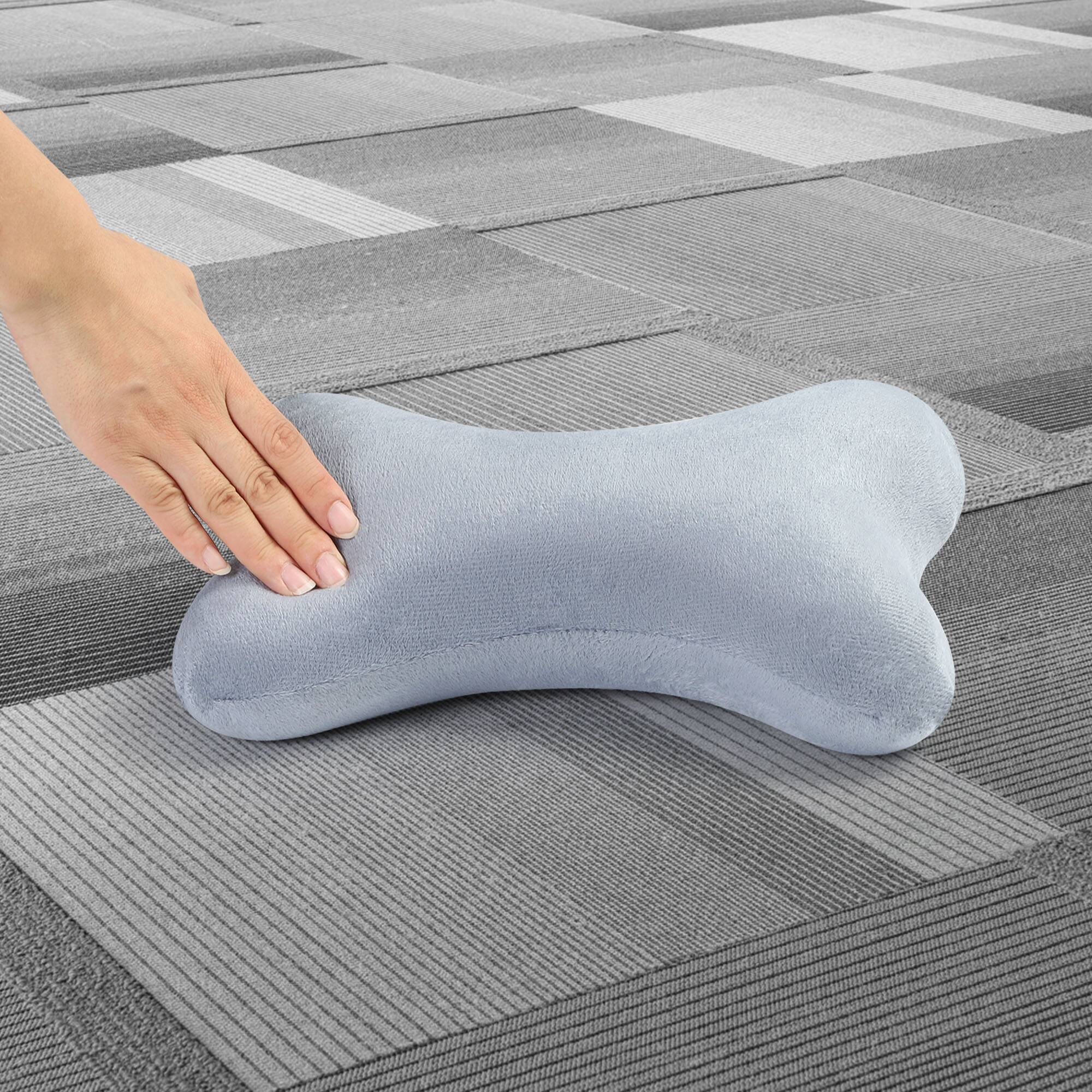Left. Oumilen - Bone-Shaped Memory Foam Car Pillow, Gray - Gray.