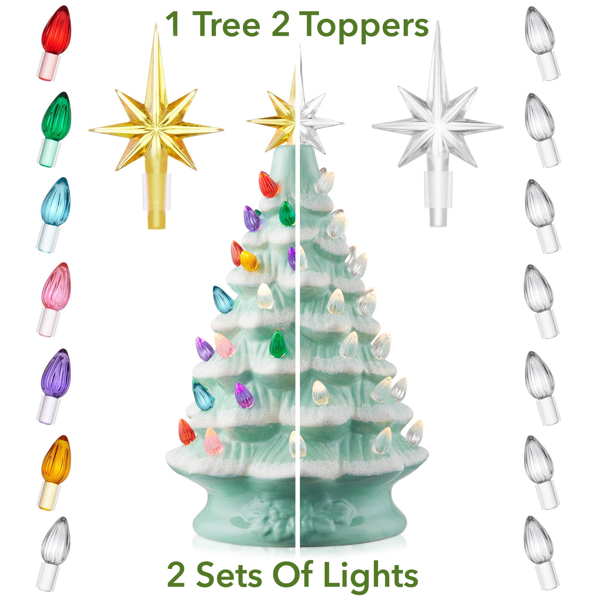 1 Tree 2 Toppers  
2 Sets Of Lights