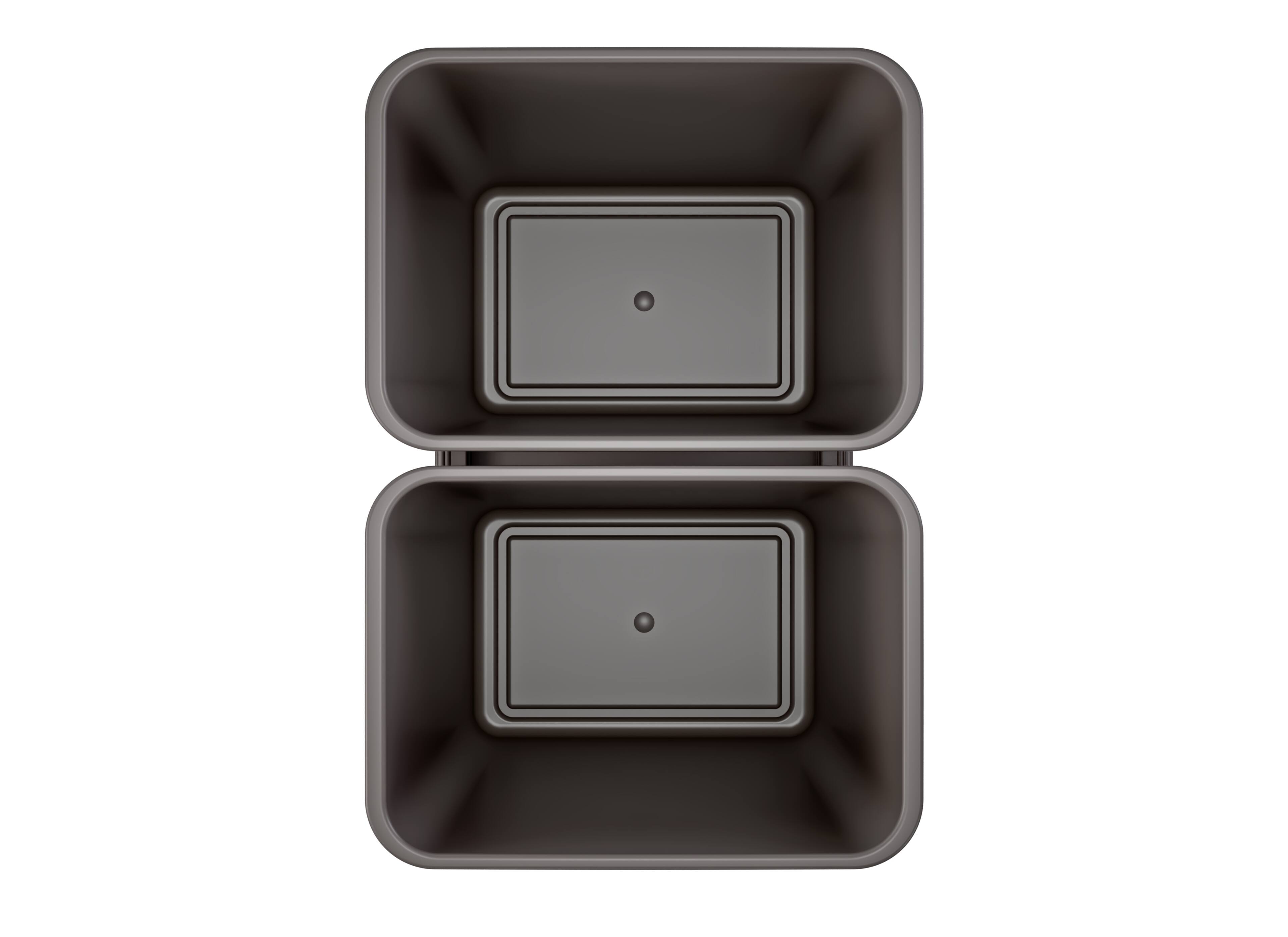 Alt View 7. Rev-A-Shelf - Rev-A-Shelf Double Pullout Trash Can 50 qt. with Soft-close, 53WC-2150SCDM-213 - Orion Gray.