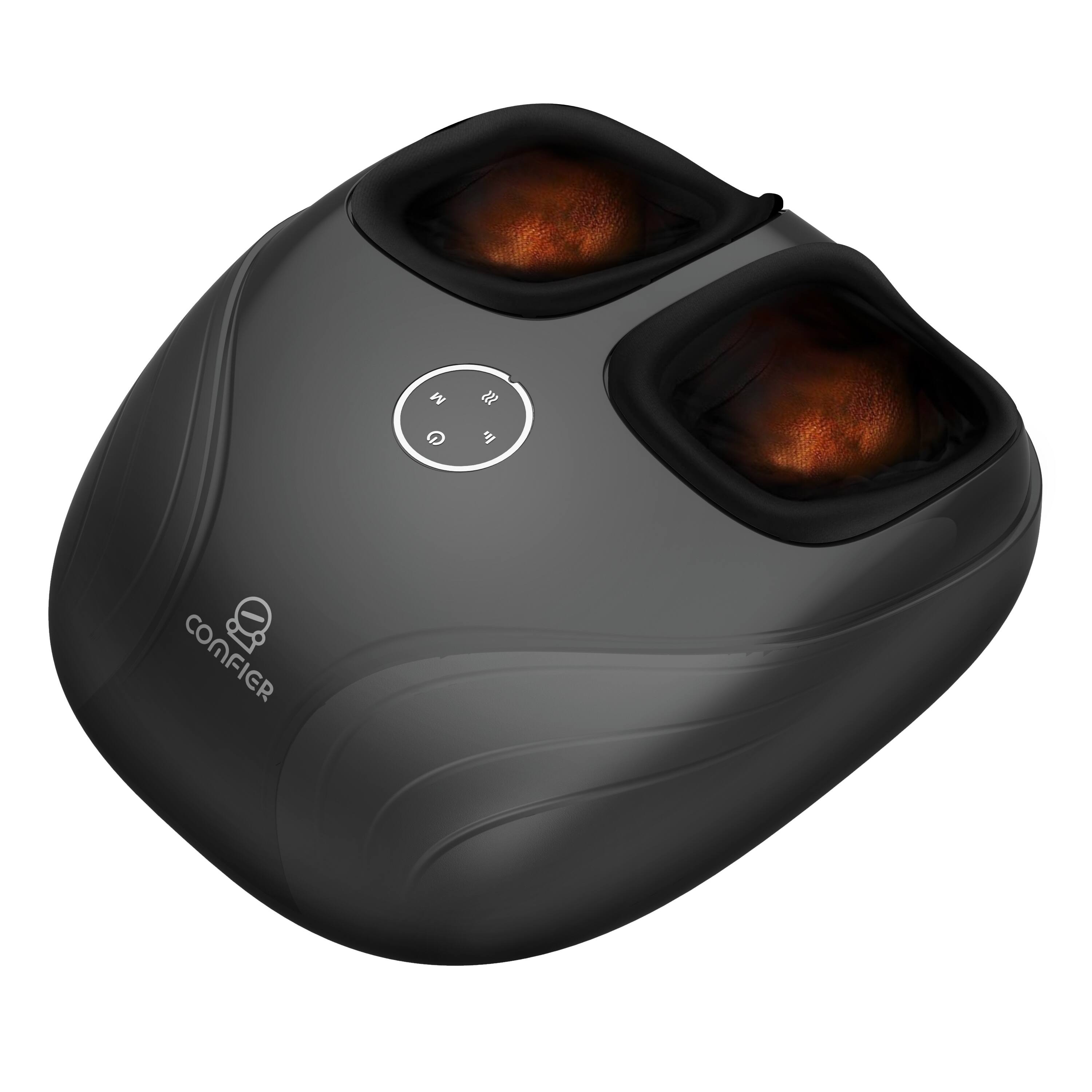 Front. Comfier - Shiatsu Foot Massager, Fits up to Men Size 12 - Black.