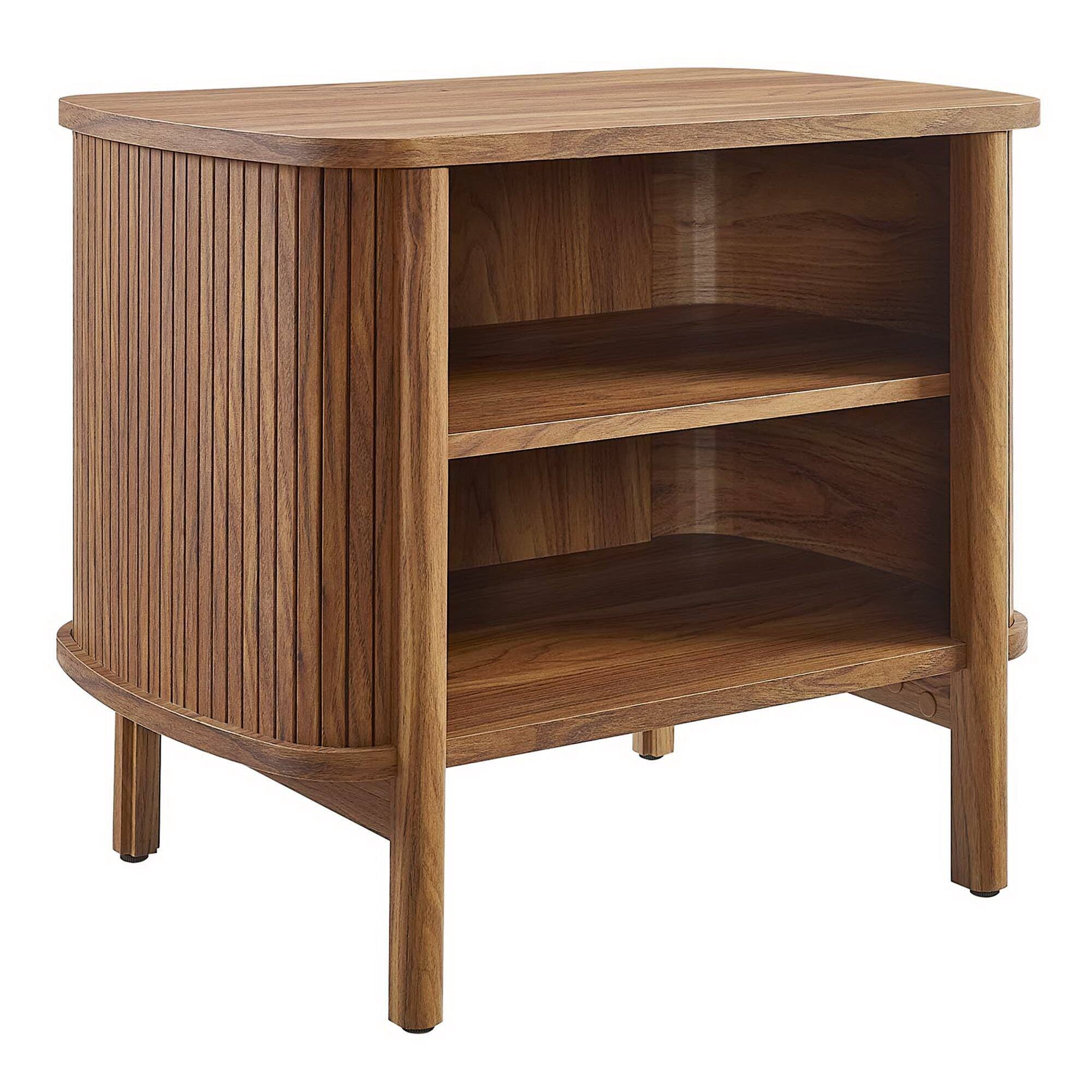 Angle. Modway - Cadence Open Nightstand by Modway - Walnut.