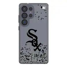 Front. Keyscaper - Chicago White Sox Galaxy S8 Confetti Design Clear Case - S23 Ultra - Multicolor.