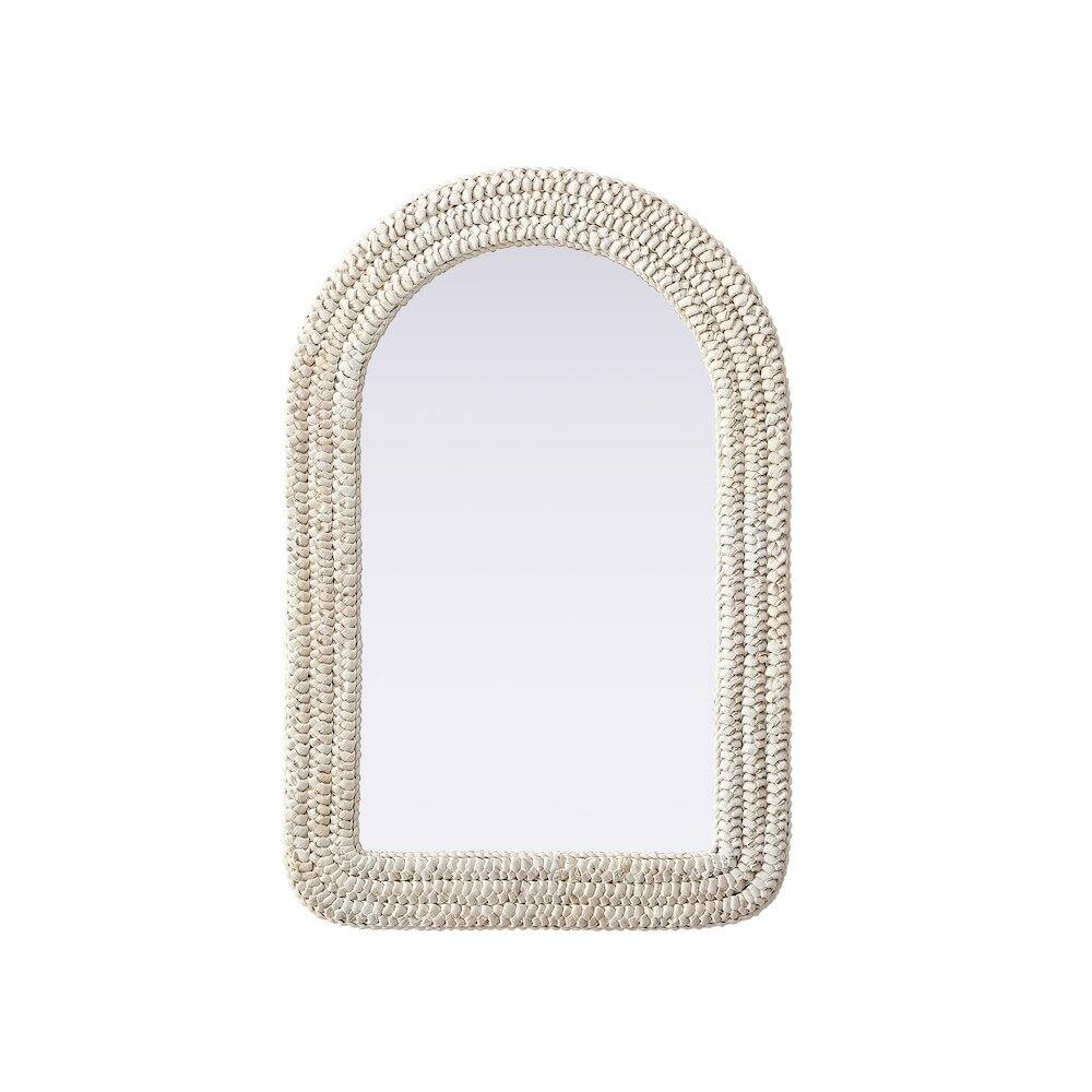 Alt View 4. Elegant Decor - Arch Cornhusk Mirror 24x36 in Linen White - Linen White.