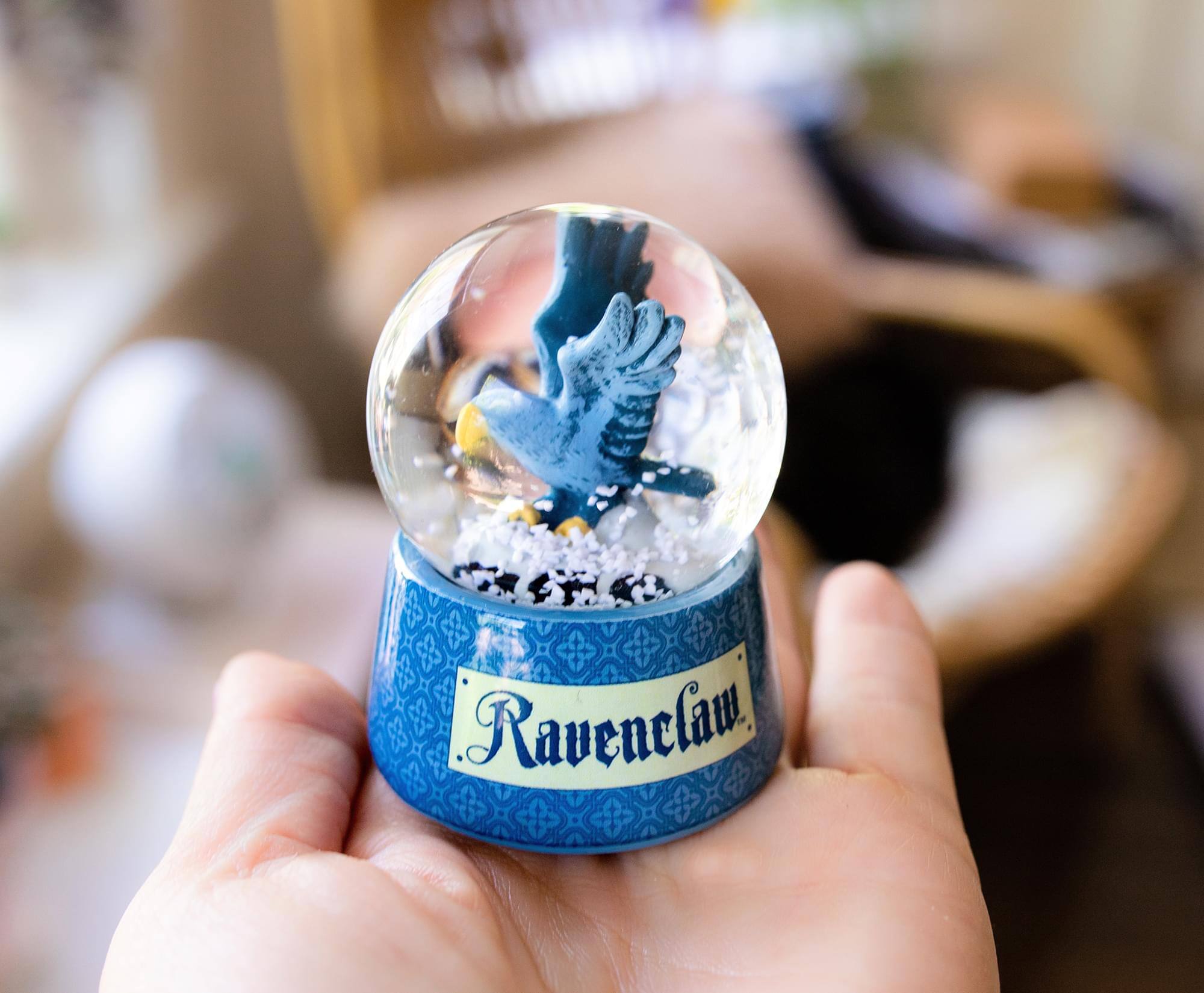 Alt View 2. Silver Buffalo - Harry Potter House Ravenclaw Collectible Snow Globe | 3 Inches Tall - Blue.