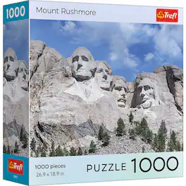 Trefl - Red National Parks Mount Rushmore 1000 Piece Puzzle - Multicolor