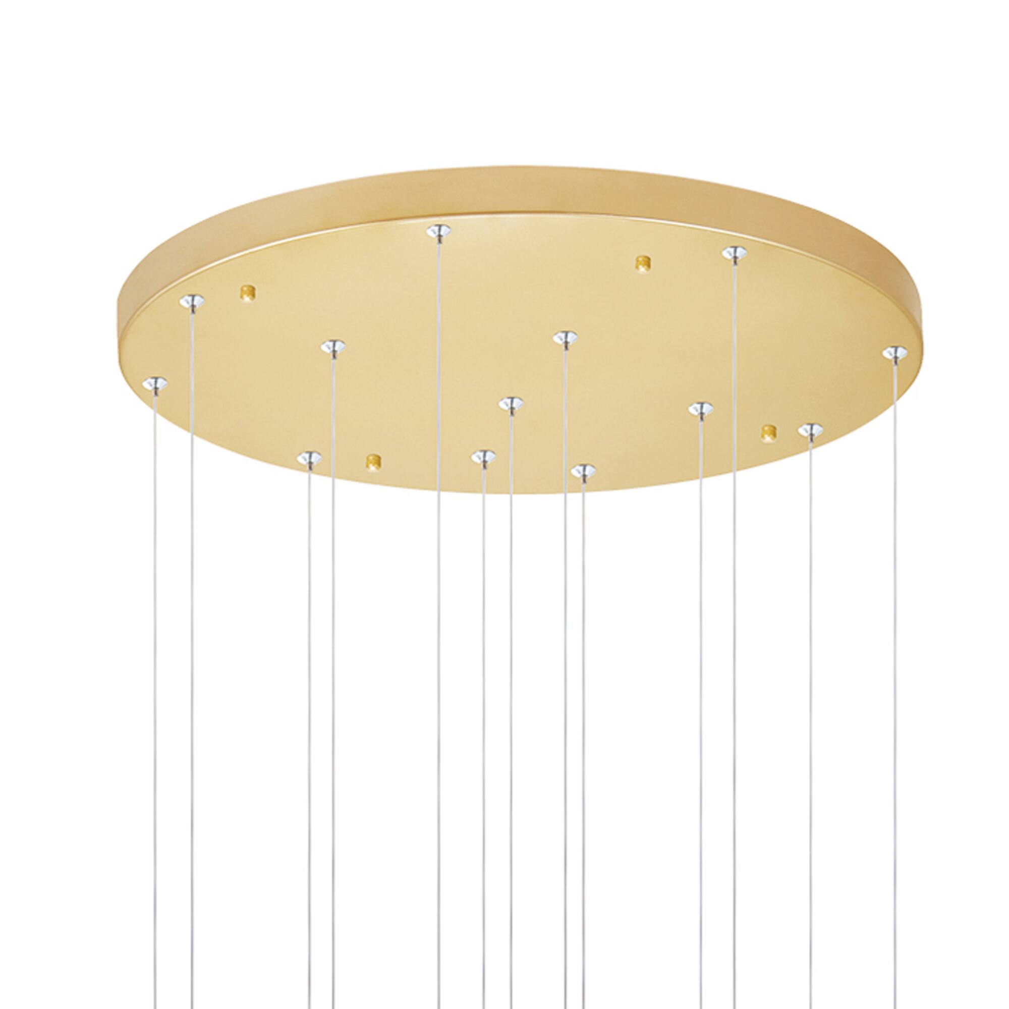 Alt View 1. CWI Lighting - Andes LED Multi Light Pendant With Satin Gold Finish - Satin Gold.