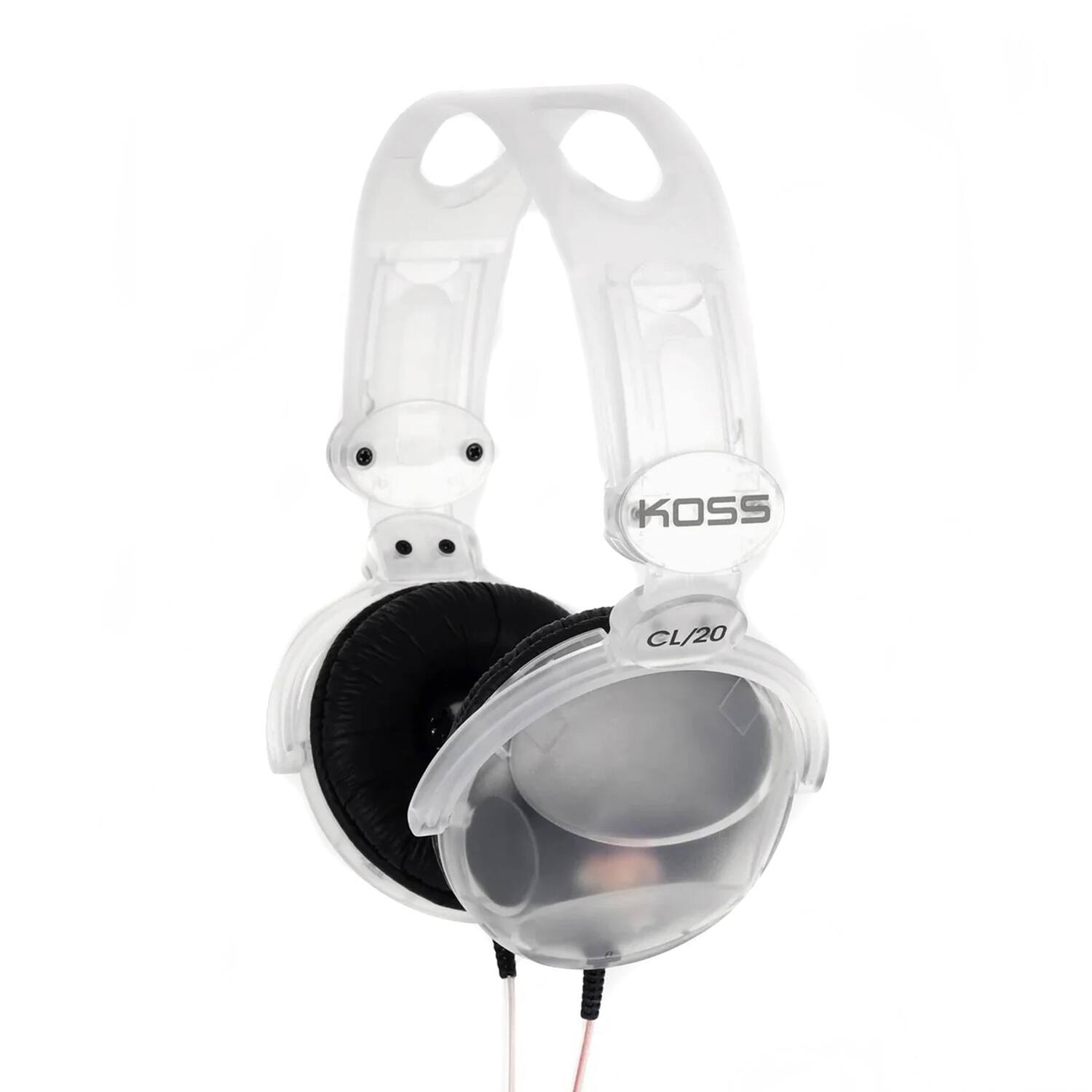 Koss - 182288 Cl-20 Full-size Over-the-ear Headphones, Retro Style - Clear