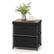 Front. Costway - 2 Drawer Dresser Fabric Storage Organizer Nightstand Bedside Sofa Table - Black/Rustic Brown.