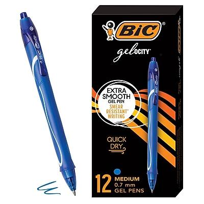 Bic Gelocity Extra Smooth Gel Pen  
SmeaR Resistant Writing  
Quick Dry  
Medium 0.7 mm Gel Pens  
12 Pens