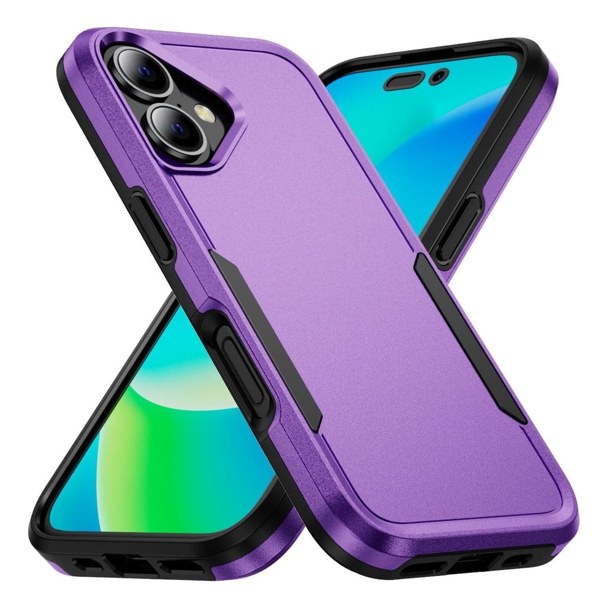 Front. Entronix - Entronix iPhone 16 Plus Case - Sleek Dual-Layer Soft-Touch Protection - Purple.