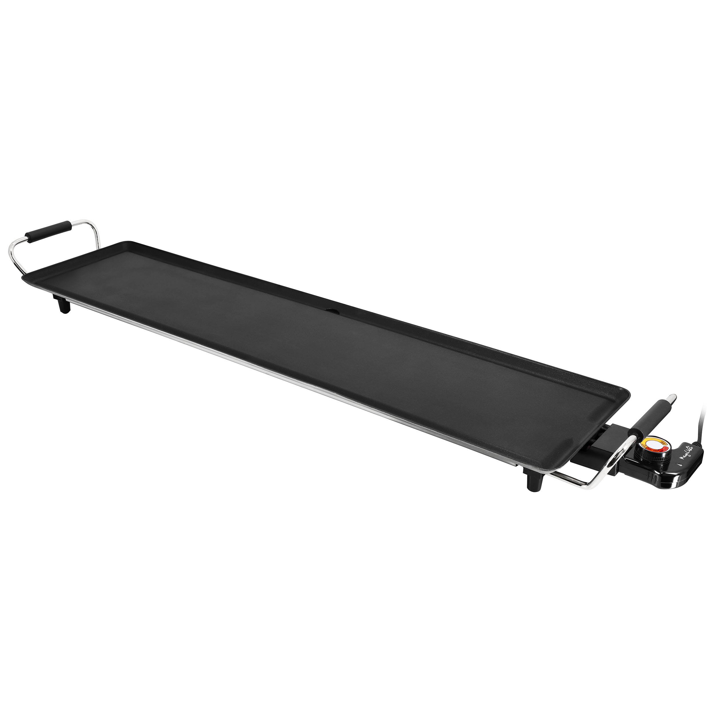 Alt View 2. MegaChef - MegaChef 35 Inch Electric Grill with Drip Tray and Non-Stick Coating - Black.