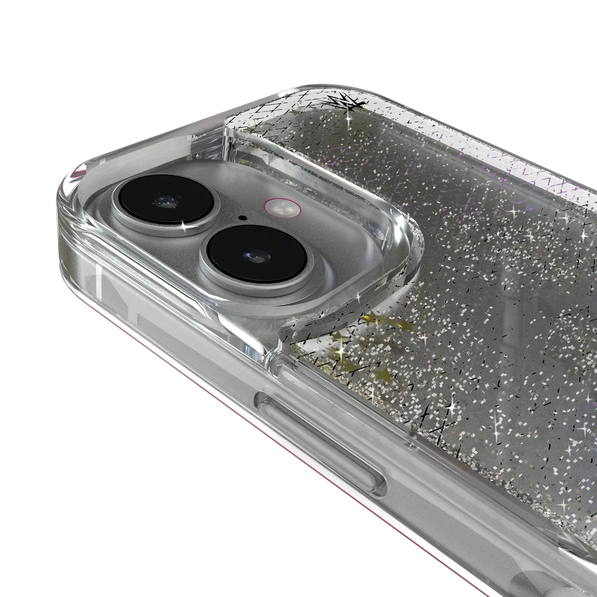 Left. Keyscaper - WWE Steel Glitter Phone Case - Apple iPhone 15 Pro Max - Rhea Ripley.