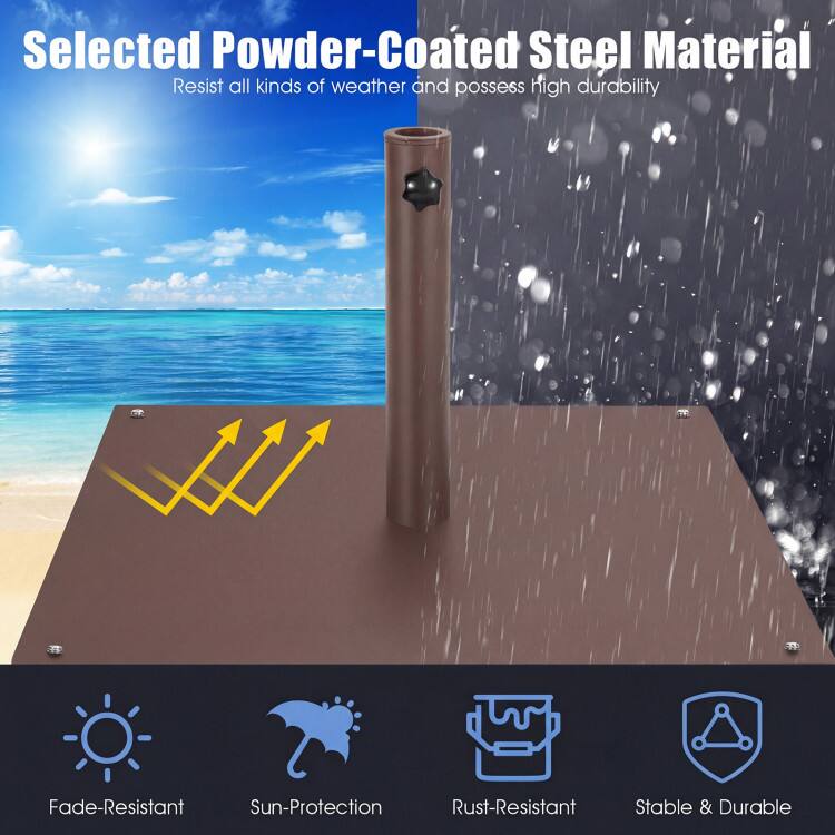 Selected Powder-Coated Steel Material  
Resist all kinds of weather and possess high durability  

Fade-Resistant  
Sun-Protection  
Rust-Resistant  
Stable & Durable