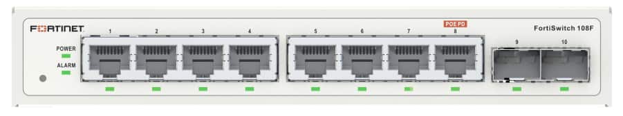 Fortinet - FortiSwitch 108F 8-Port GE Switch with 2 SFP Uplinks (FS-108F)