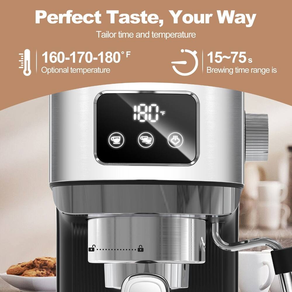 Perfect Taste, Your Way  
Tailor time and temperature  
160-170-180°F  
Optional temperature  
15-75s  
Brewing time range is