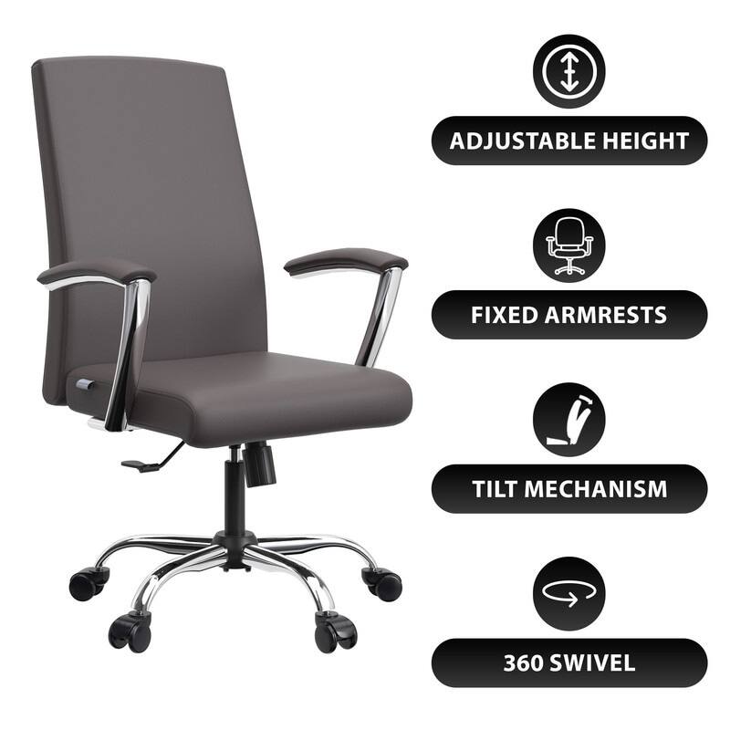 - Adjustable Height
- Fixed Armrests
- Tilt Mechanism
- 360 Swivel