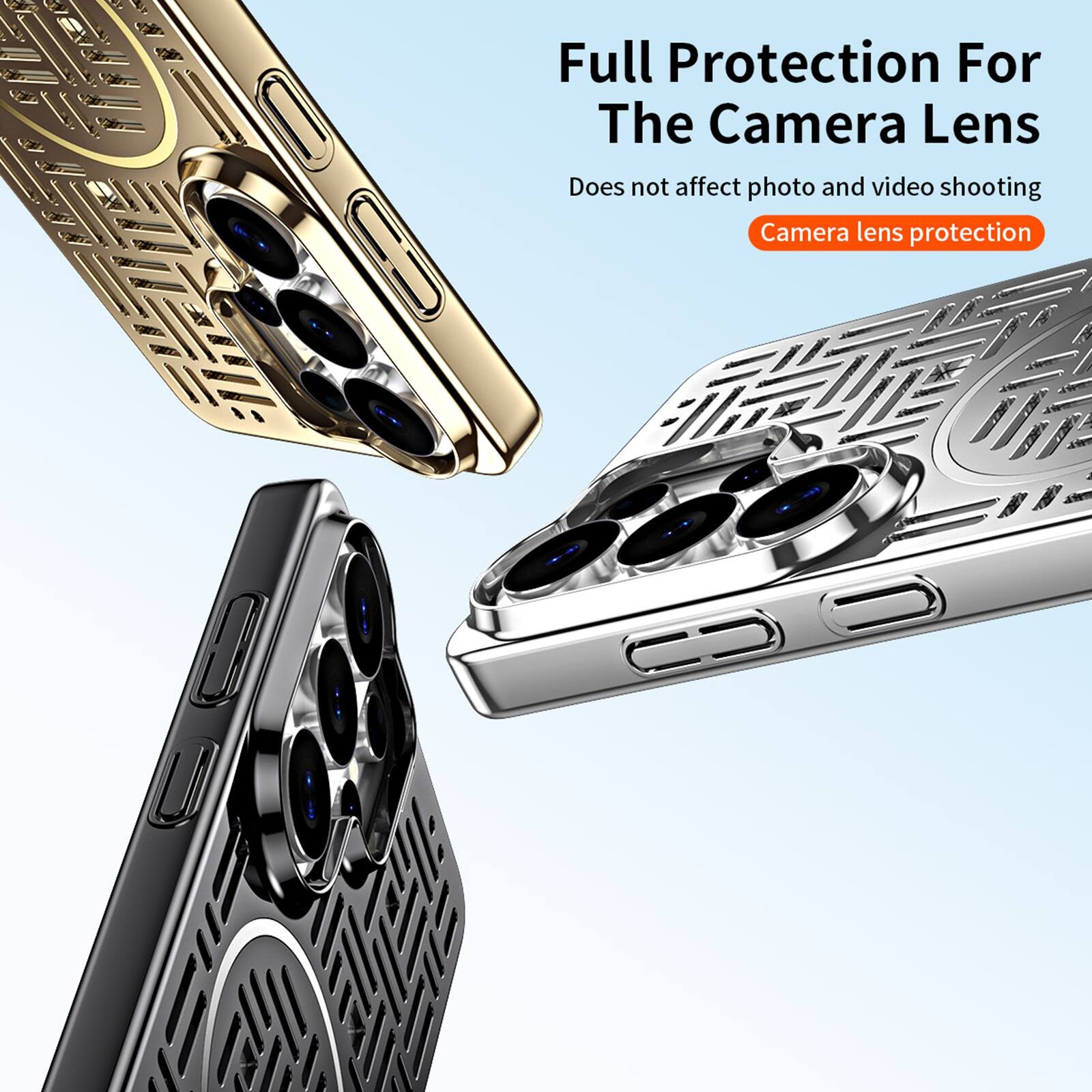 Full Protection For The Camera Lens  
Does not affect photo and video shooting  
Camera lens protection