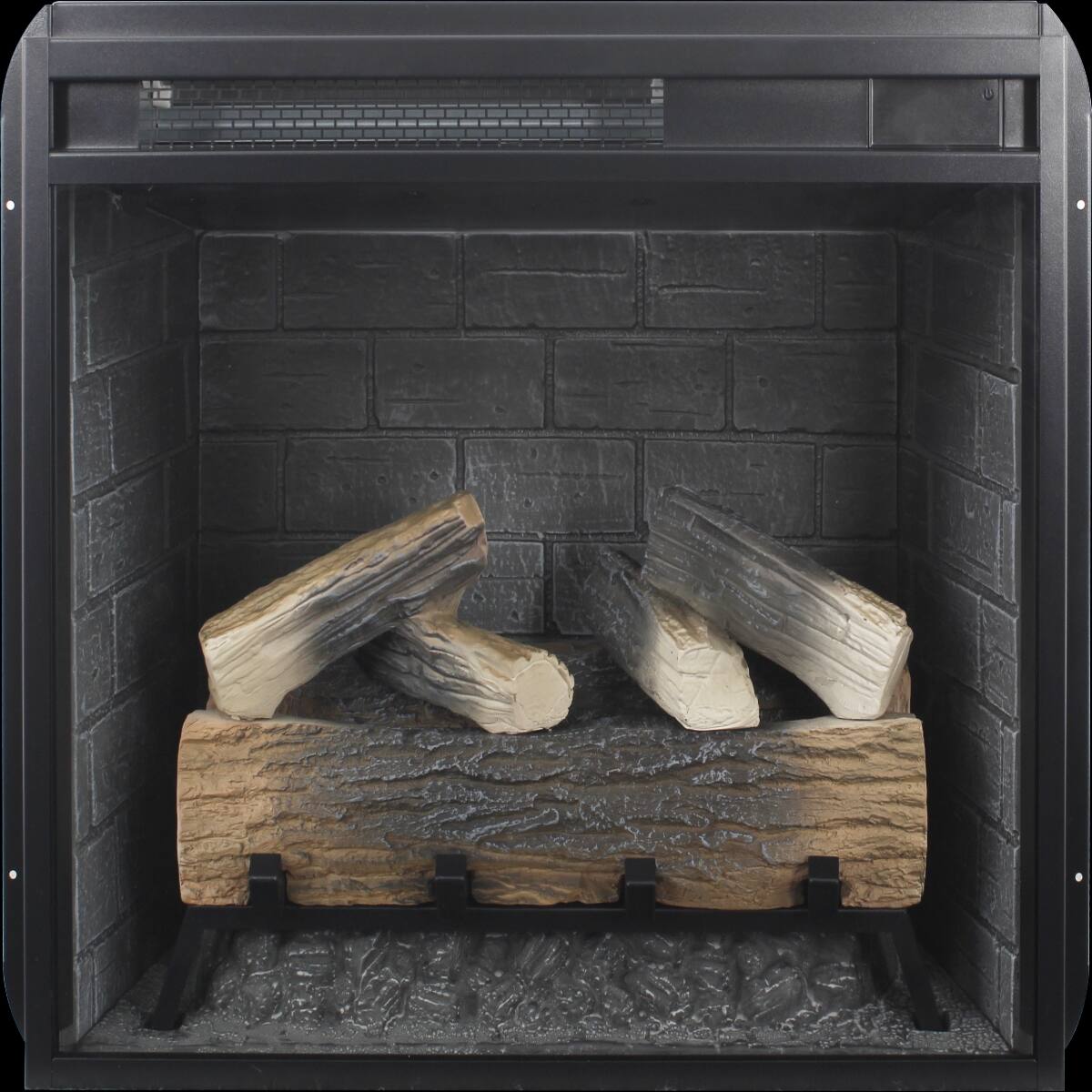 Alt View 6. Loheer - Loheer 23 inch electric fireplace insert Infrared Heating 1500W - Antique Black.