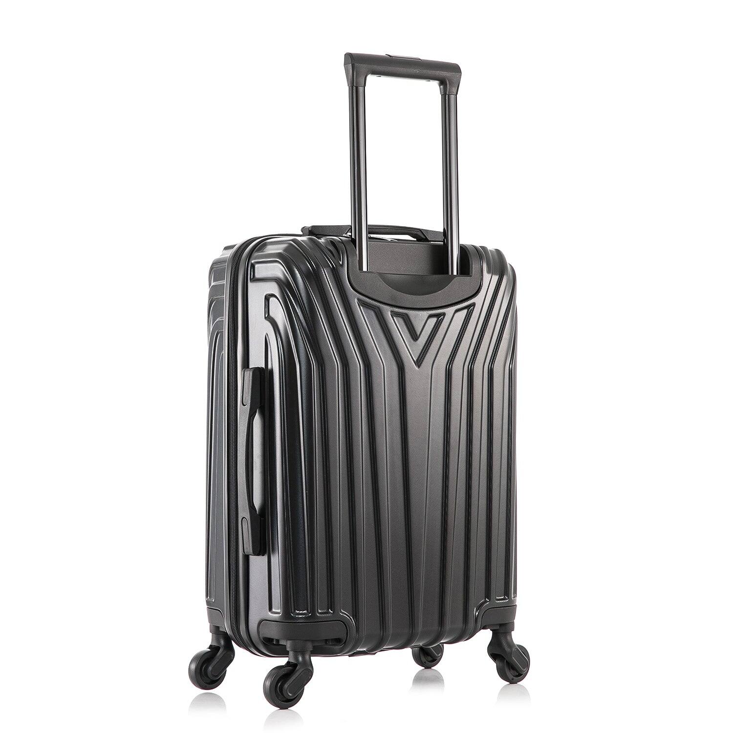 Alt View 1. InUSA - Vasty Lightweight Hardside Spinner Luggage 20" Carry-On - BLACK.