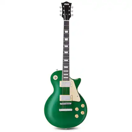 Front. Lyxpro - 39” SB Series Electric Guitar, Solid Body Guitar W/Tone Controls & 3-Way Pickup - Green.