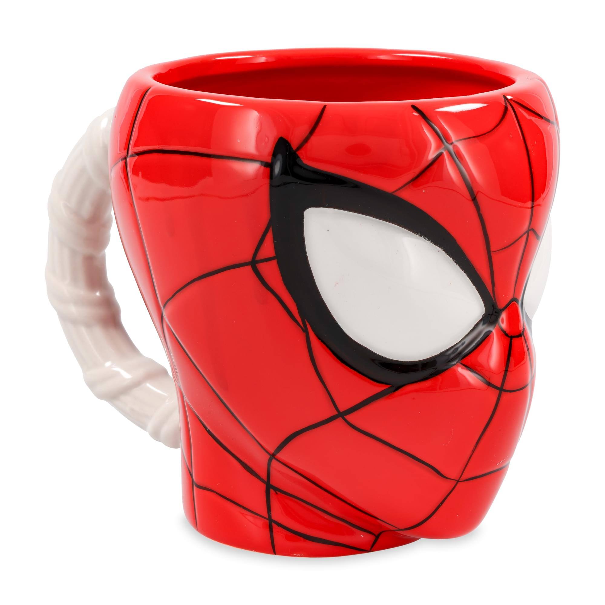 Alt View 1. Marvel - Marvel Spider-Man Head 3D Sculpted Ceramic Mug With Web Handle | Holds 30 Ounces - Multi-Colored.