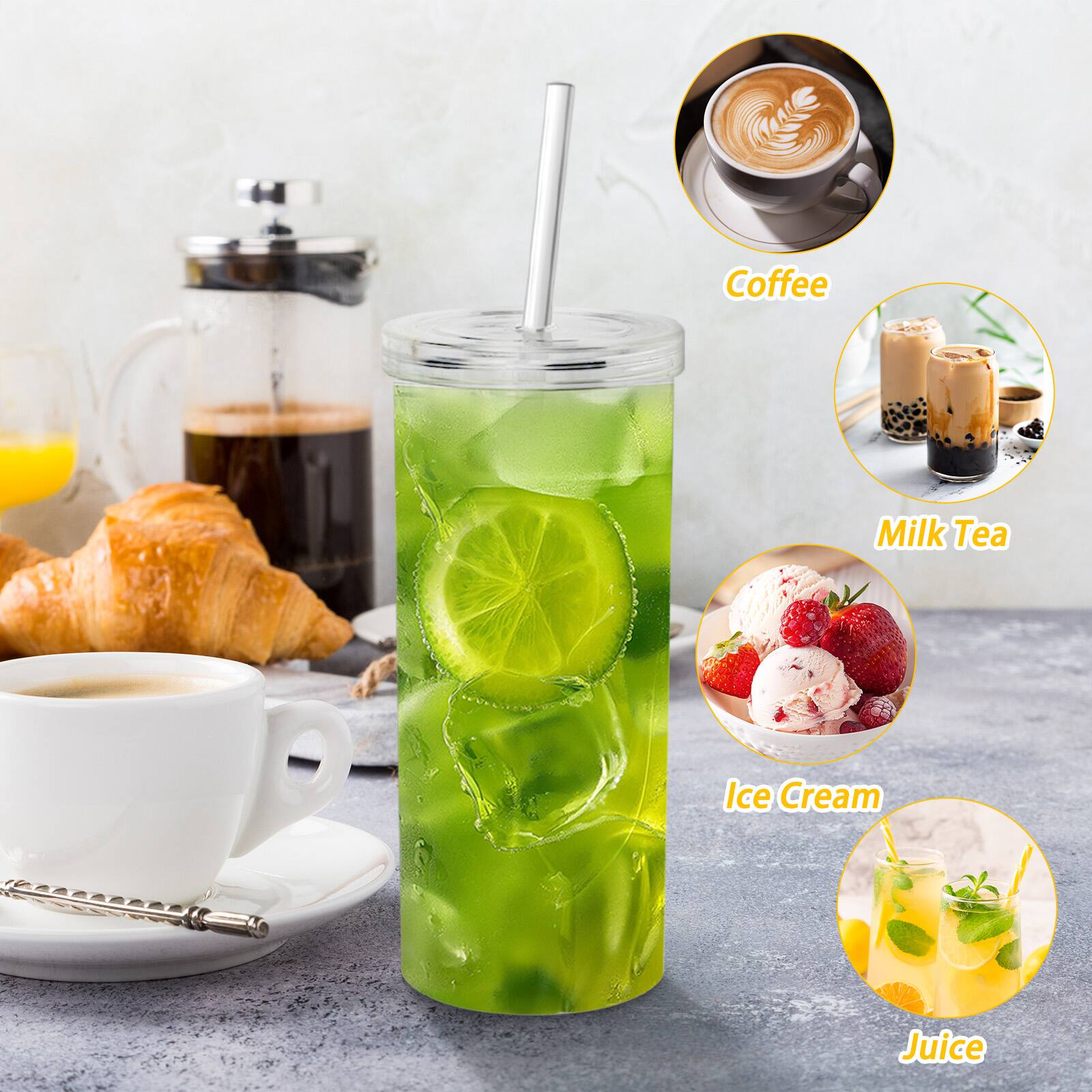 Coffee, Milk Tea, Ice Cream, Juice