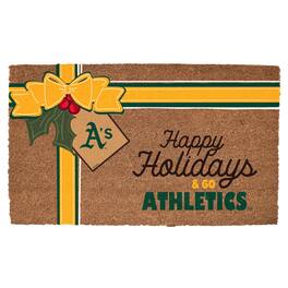 The Memory Company - Athletics 20" x 30" Holiday Gift Wrap Coir Door Mat - Multicolor