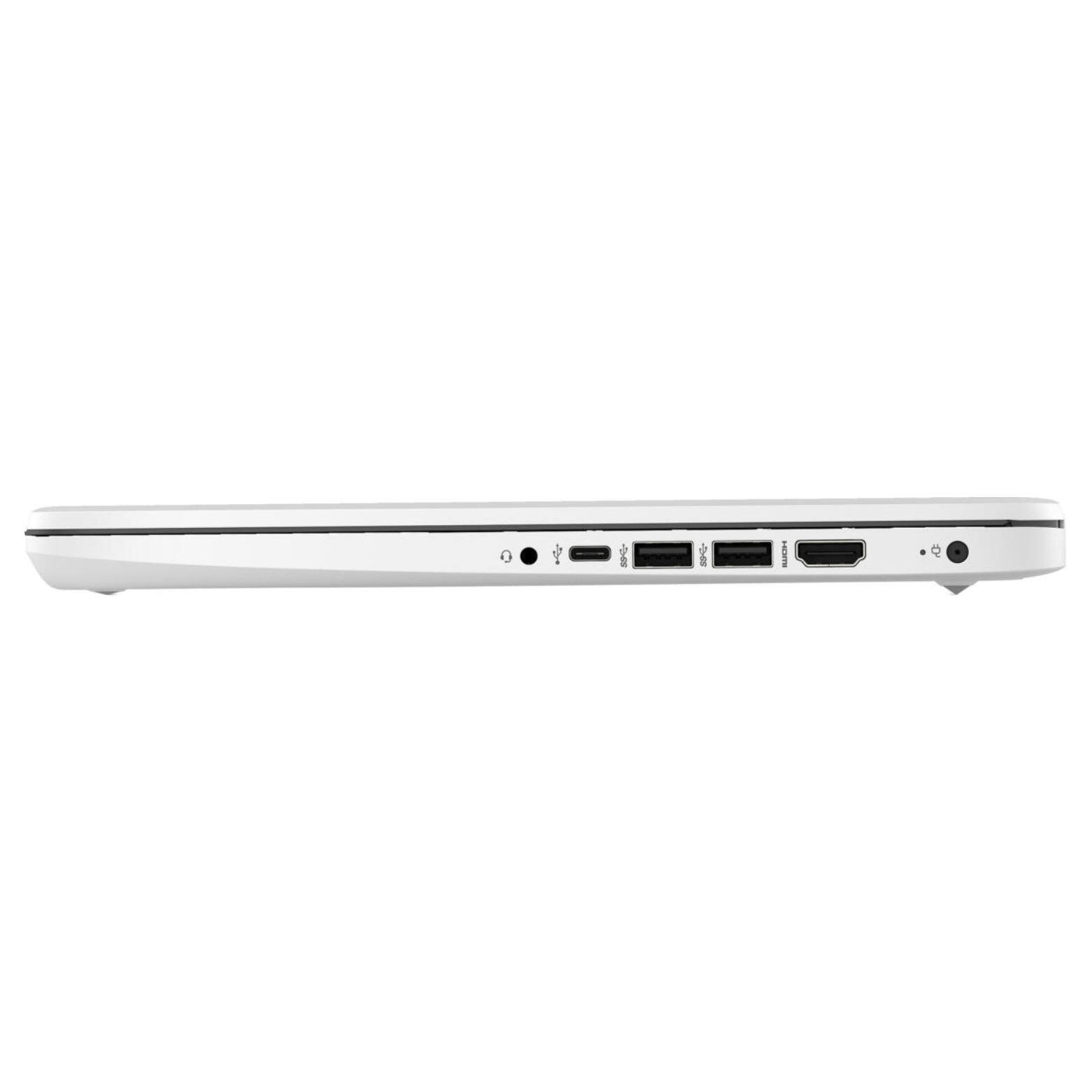 Alt View 3. HP - 14-dq3000dx 14" Intel Celeron N4500 1.10 GHz up to 2.8 GHz 4GB DDR4 64GB eMMC Windows 11 Home Laptop - White.