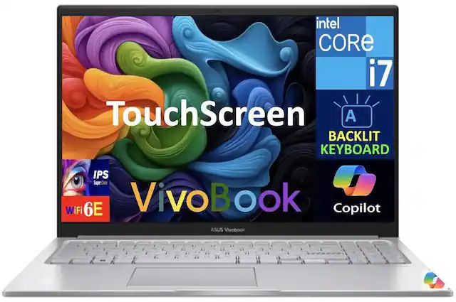 intel CORE i7 TouchScreen A BACKLIT KEYBOARD IPS Super Clear WiFi 6E VivoBook Copilot ASUS Vivobook