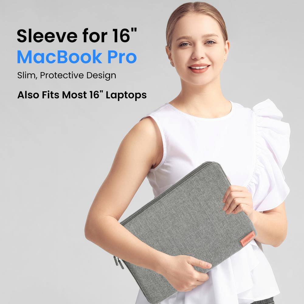 Sleeve for 16" MacBook Pro  
Slim, Protective Design  
Also Fits Most 16" Laptops