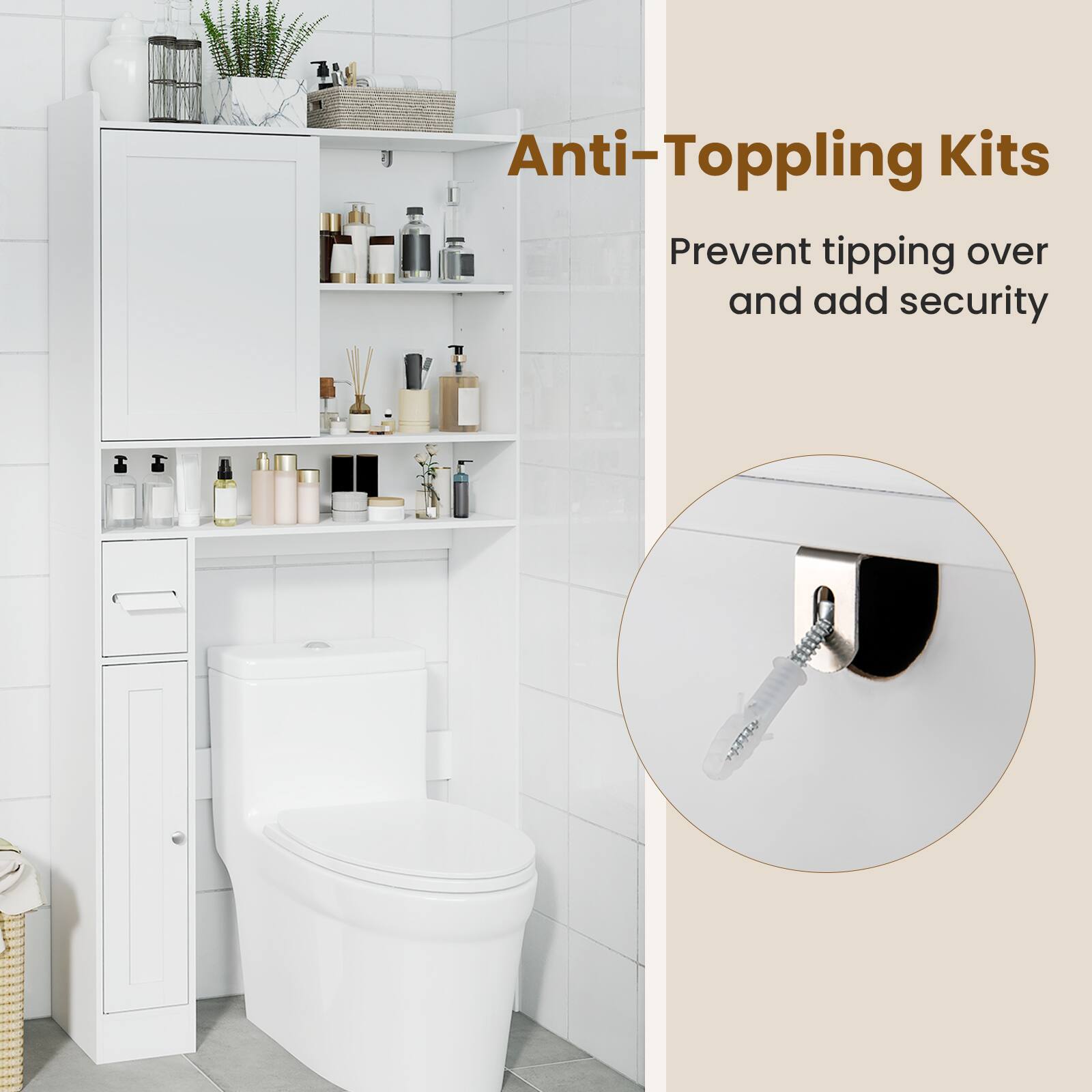 Anti-Topping Kits  
Prevent tipping over and add security