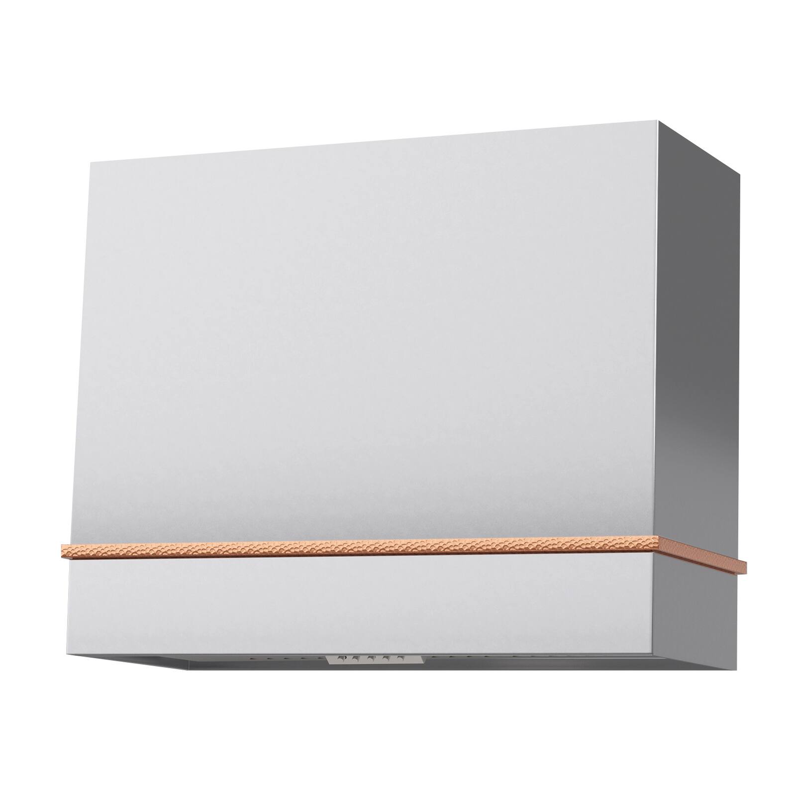 Front. Akicon - Akicon 36 in. Wall Mount Stainless Steel Range Hood with 600 CFM Vent Motor, in Brushed Stainless Steel with Copper - Stainless steel with Copper.