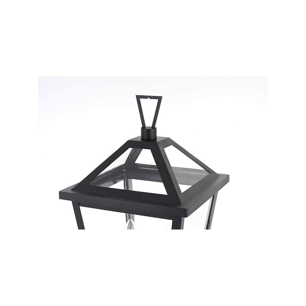 Alt View 2. Elegant Lighting - Frankford 7 inch Outdoor Pendant in Black - Black.