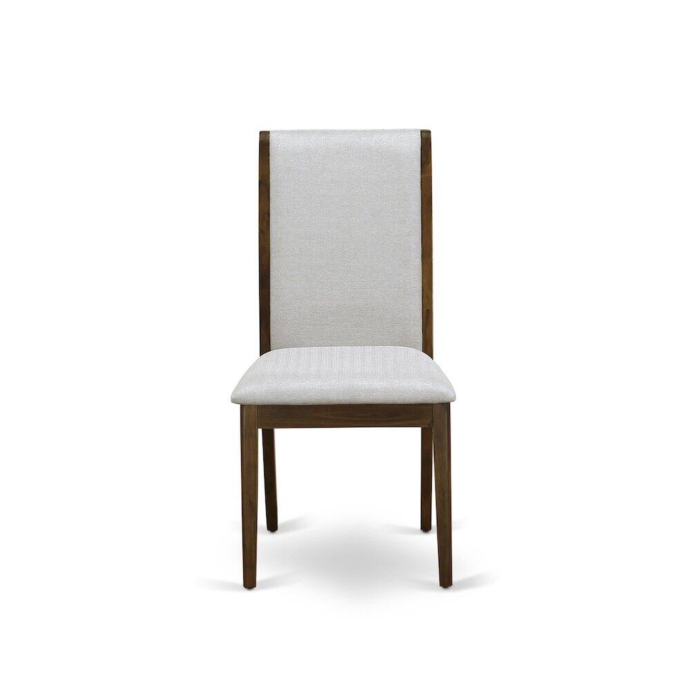 Alt View 2. East West Furniture - HBLA5-AWA-05 5 Pc Dining Table Set - Dining Room Table with 4 Grey Dining Chairs - Acacia Walnut Finish - Antique Walnut.