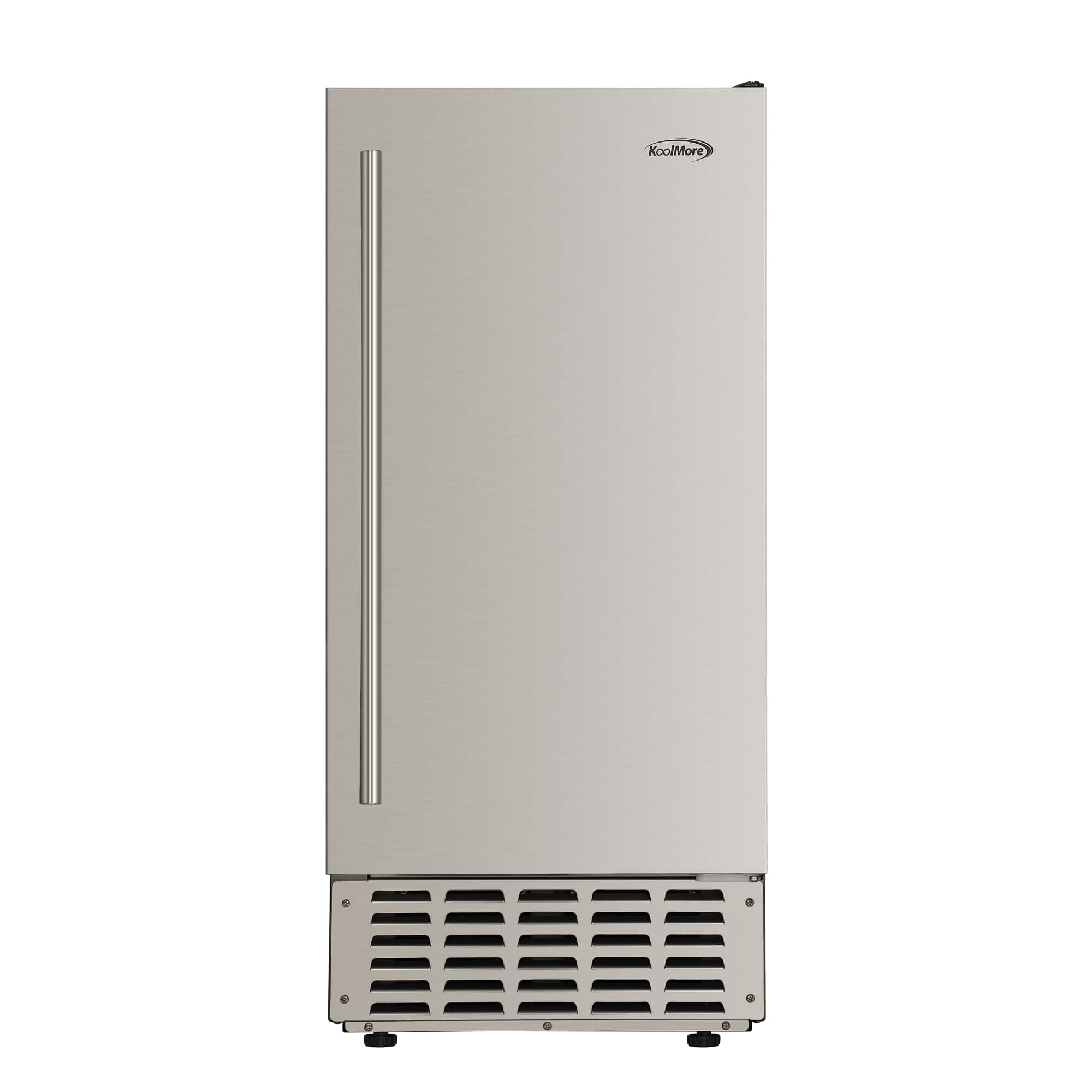 Front. Koolmore - 15 in. Built-in Residential Pearl Ice Nugget Maker, 66lb /day with Drain Pump in Stainless-Steel (KM-BIM66-NSS) - Stainless steel.