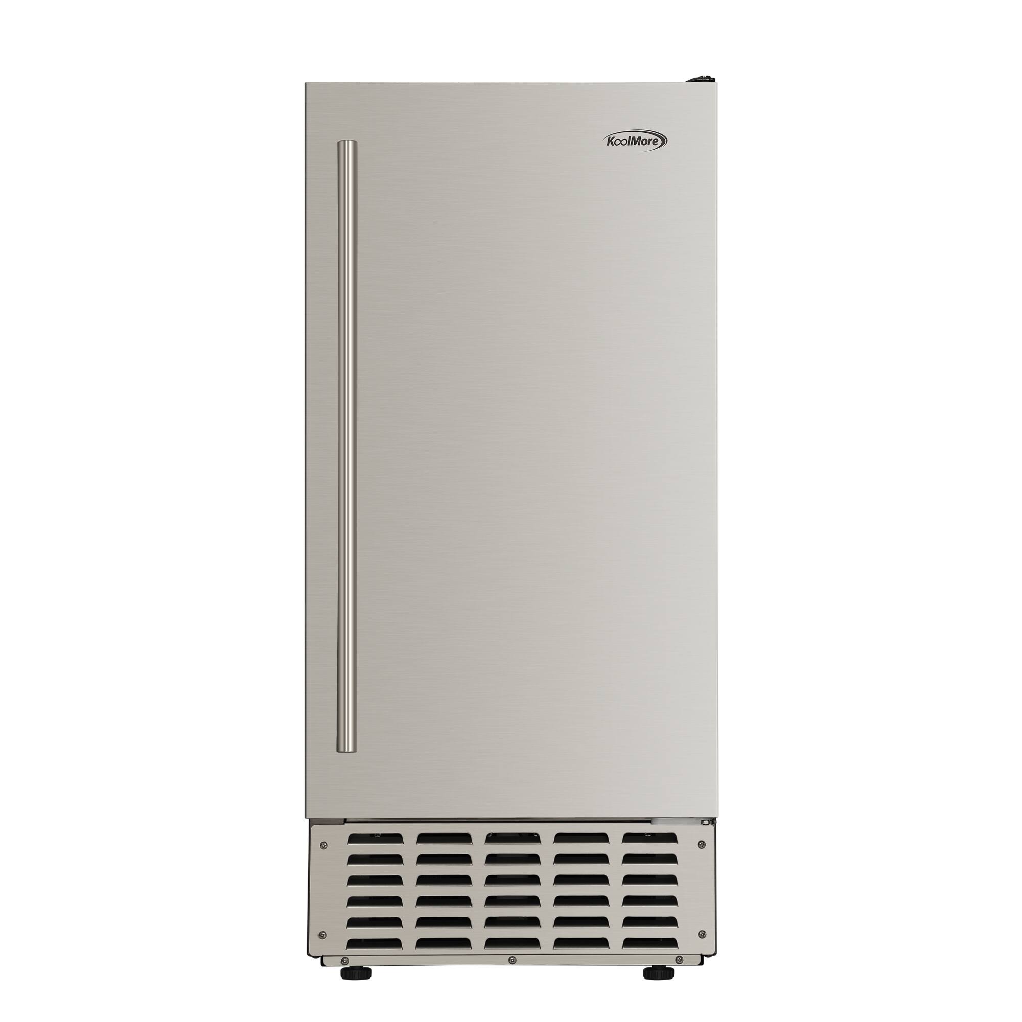 Koolmore - 15 in. Built-in Residential Pearl Ice Nugget Maker, 66lb /day with Drain Pump in Stainless-Steel (KM-BIM66-NSS) - Stainless Steel