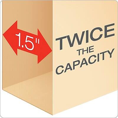 1.5"  
TWICE THE CAPACITY