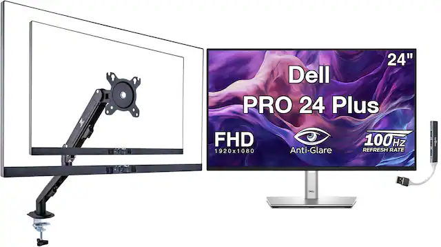24" Dell PRO 24 Plus FHD 1920x1080 x Anti-Glare 100Hz REFRESH RATE