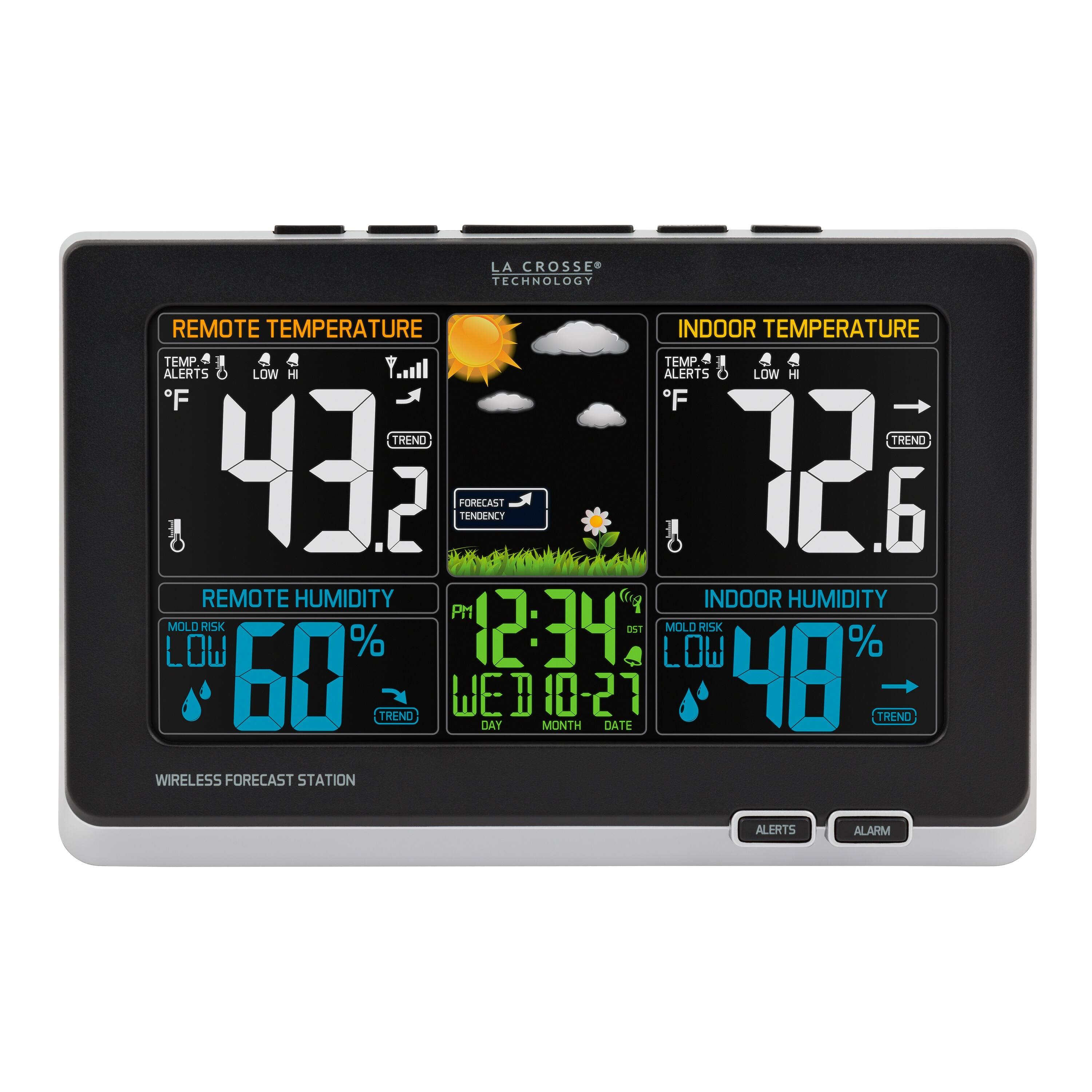 La Crosse Technology - Wireless Color Weather Station with Mold Indicator - Black