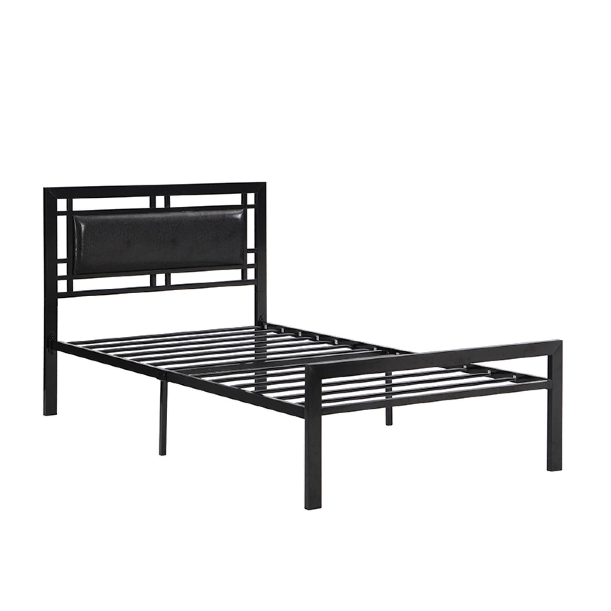 Alt View 2. GOODSILO - Twin Size Metal Bed Frame with Sturdy Steel Construction for Enhanced Durability and Stability - Black.