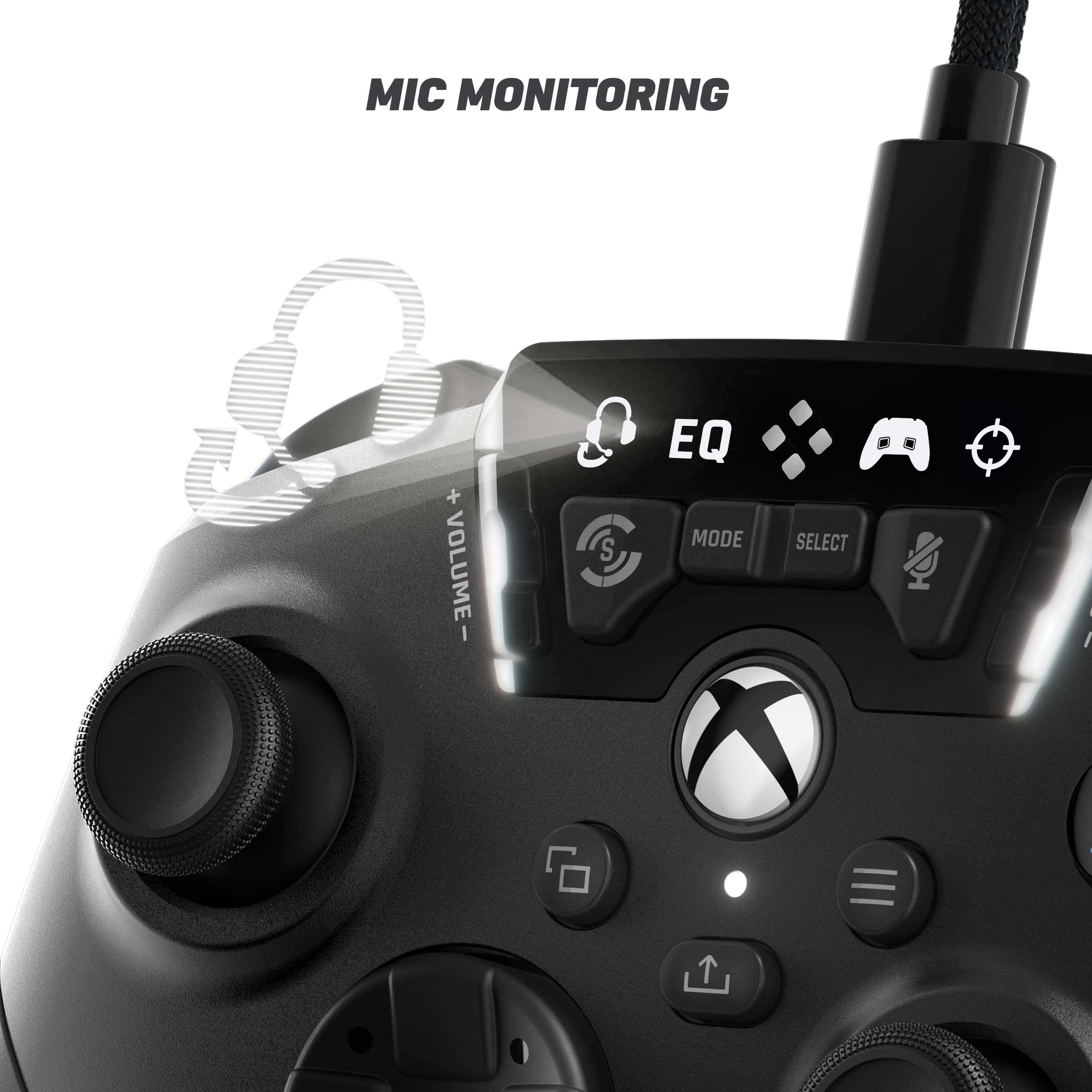 Mic Monitoring C + EQ Mode Select C S Volume -